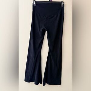 Offline by Aerie Black Flared Leggings, size XL, Slit Flare Leg Stretch